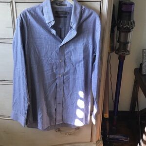 Daniel Cremieux Men's Blue Checkered Button-Down Shirt